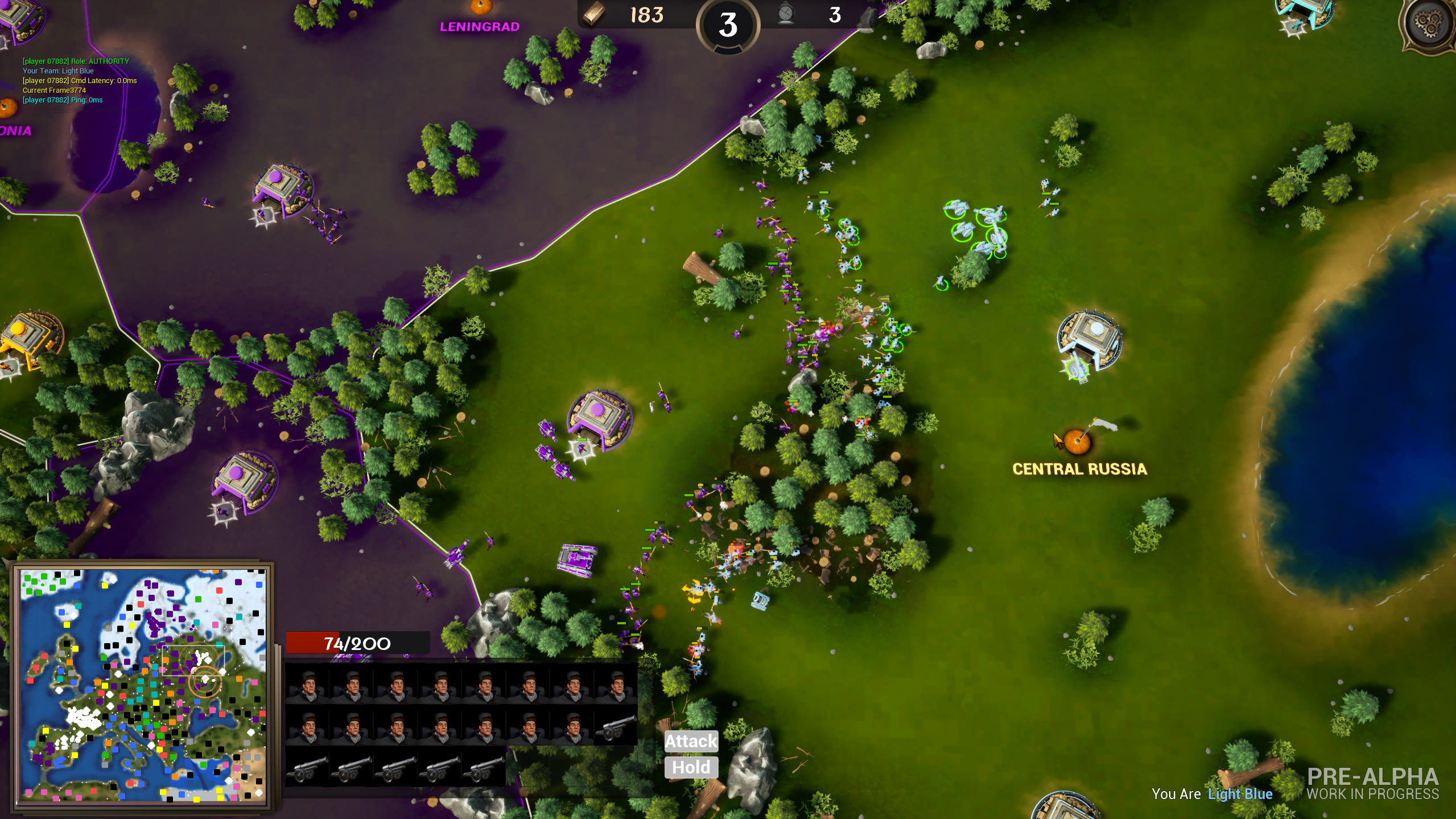 Intense unit combat close-up